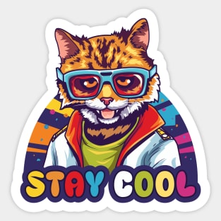 Stay cool cat Sticker